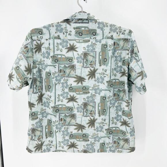 Islands Hawaiian Shirt Made In USA Cotton Blend size XL Surf Hibiscus Wagoneer - Picture 2 of 6